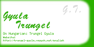 gyula trungel business card